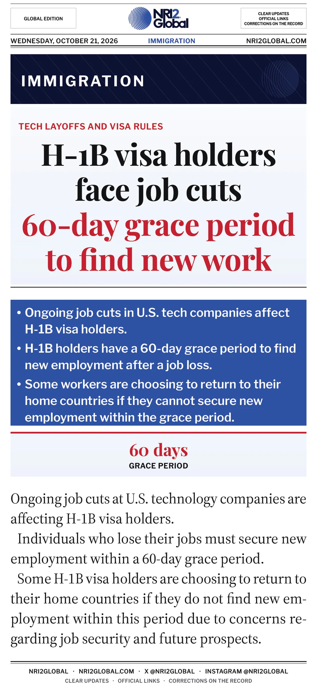 US tech job cuts affect H-1B holders