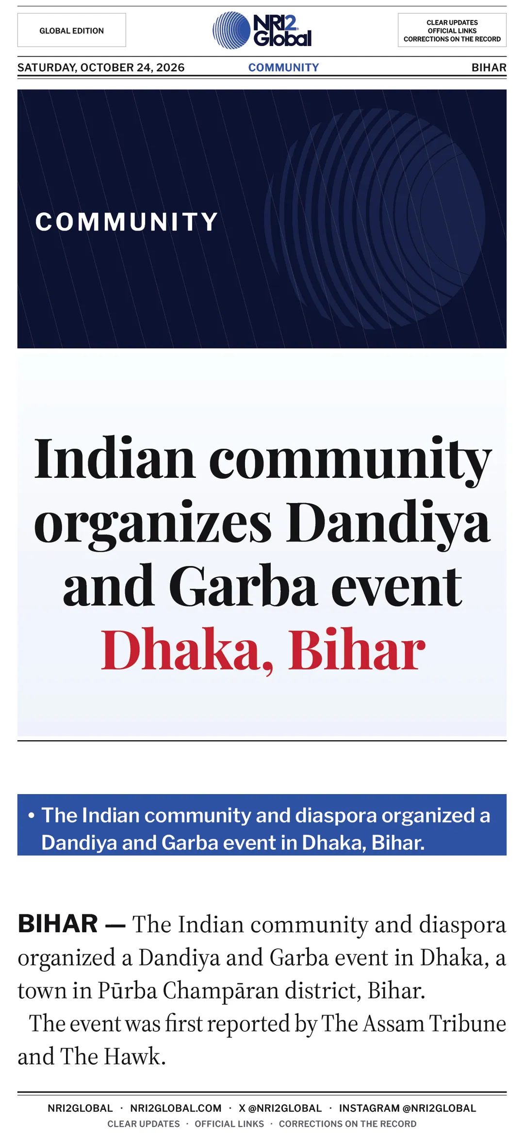 Indian community organizes Dandiya and Garba event in Dhaka